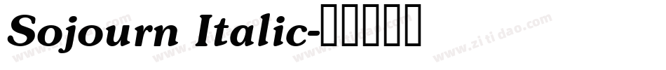 Sojourn Italic字体转换